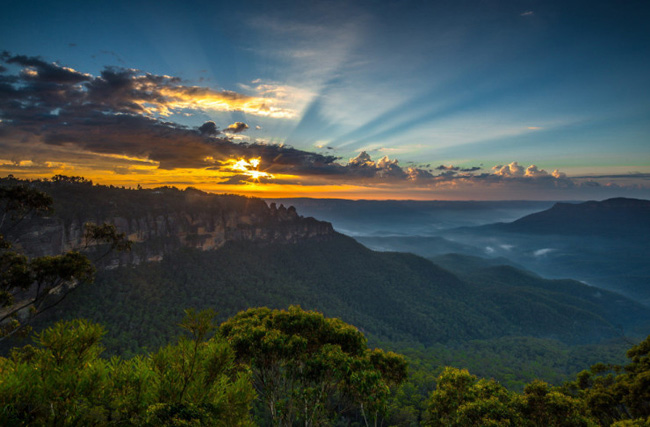6. Thung lũng Jamison, New South Wales (Úc)

Thung lũng Jamison nằm trong dãy núi Blue, trải dài 12km dọc theo vách đá sa thạch. Jamison được bao phủ bởi những rừng bạch đàn dày đặc với vô số thác tuyệt đẹp. Đây là địa điểm lý tưởng cho những ai yêu thích tản bộ hay cắm trại. 
