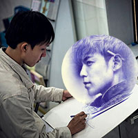 Bạn trẻ - Cuộc sống - Chàng trai 9x vẽ chân dung bằng bút bi như người thật