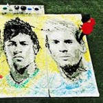 Bạn trẻ - Cuộc sống - Cô gái dùng chân lăn bóng vẽ Ronaldo, Neymar, Messi