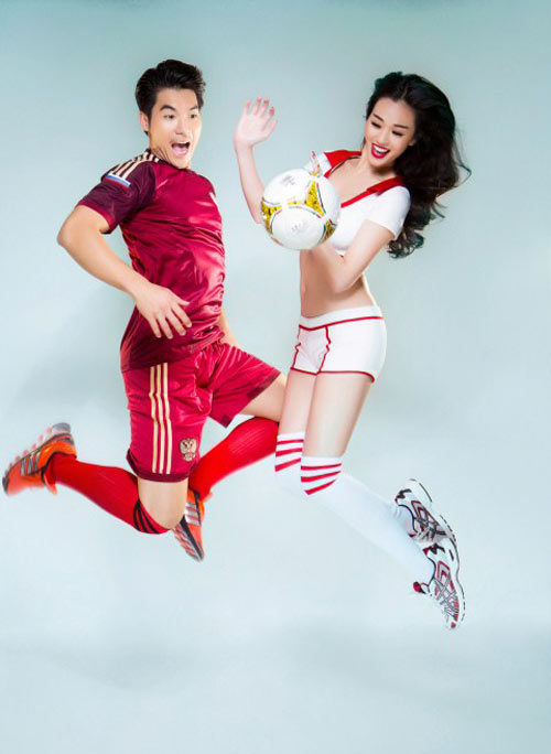 Khánh My bốc lửa cổ vũ World Cup - 6