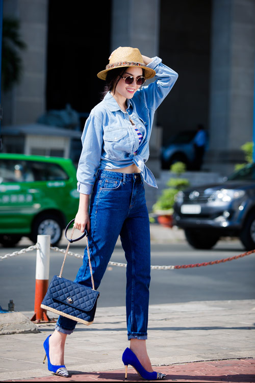 Dương Cẩm Lynh khoe da trắng ngần dưới nắng Sài Gòn - 7