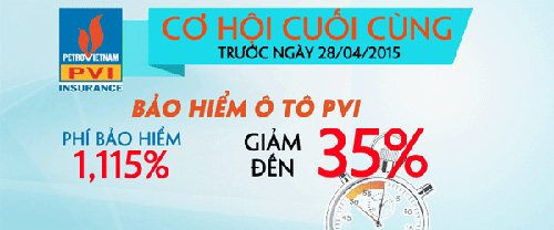 Cơ hội cuối cùng - Mua bảo hiểm ôtô giá tốt trước 28/04/2015 - 1