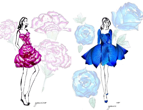 Những chiếc váy đẹp làm từ hoa và rau xà lách - 15