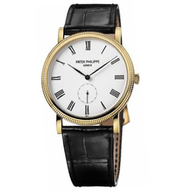 10. Patek Philippe Calatrava: 19.136 USD

Đây là đồng hồ cơ được vát vàng toàn bộ phần khung, dây da cá sấu. Bên cạnh đó, kính sappire được trang bị cho cả mặt trước và mặt sau, khả năng chống thấm nước ở độ sâu 30m.
