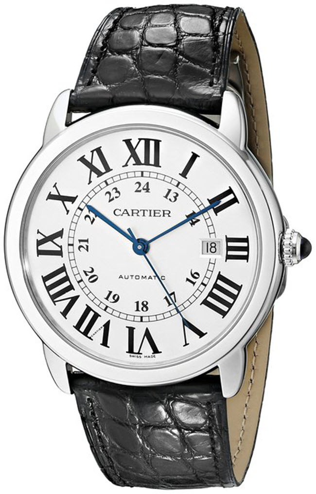 6. Cartier Ronde Solo W6701010: 3.155 USD

Cartier Ronde Solo W6701010 được làm bằng thép không rỉ cộng với dây da và kính sapphire, chống thấm nước ở độ sâu 30m.
