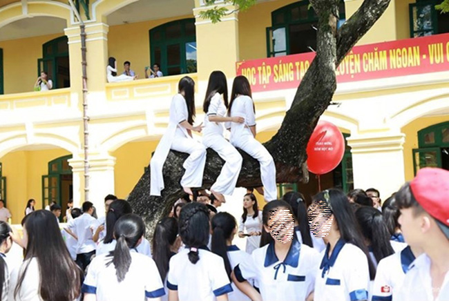 Chụp nhanh lên còn xuống, bảo vệ ra rồi kìa.
