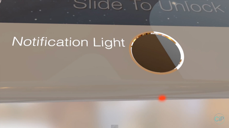 Đèn thông báo tích hợp vào nút Home cảm ứng
