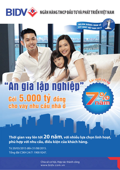 An gia lập nghiệp với gói 5.000 tỷ đồng cho vay nhu cầu nhà ở của BIDV - 1