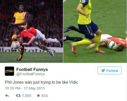 Hài hước: Phil Jones "bơi, trườn, bò" giải cứu MU - 4