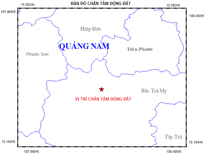 Quảng Nam: Thêm một trận động đất tại huyện Bắc Trà My - 1