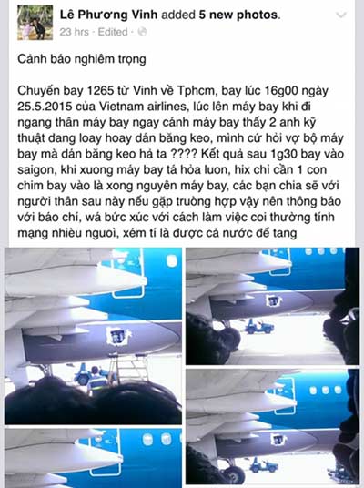 VN Airlines phản hồi vụ thân máy bay dán băng keo - 1