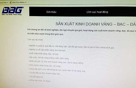 Tài khoản của sàn vàng BBG: Không đồng! - 1