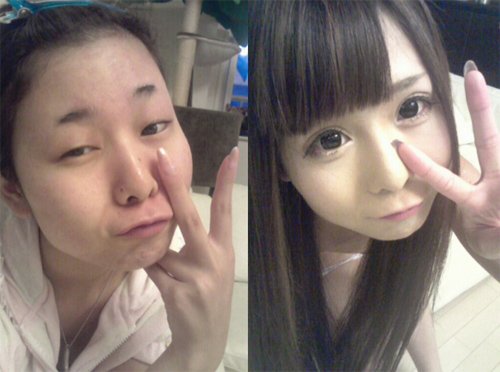 Lật tẩy nhan sắc thật của các cô gái xinh đẹp nước Nhật - 12