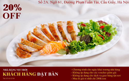Khai trương giảm giá 20% cho combo tại nhà hàng Vịt Trời - 2