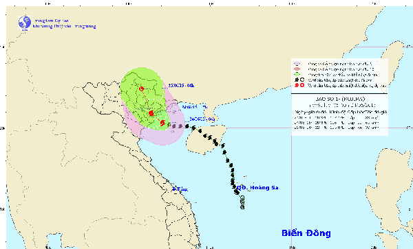 Chiều nay, bão số 1 đổ bộ vào Quảng Ninh-Thái Bình - 1