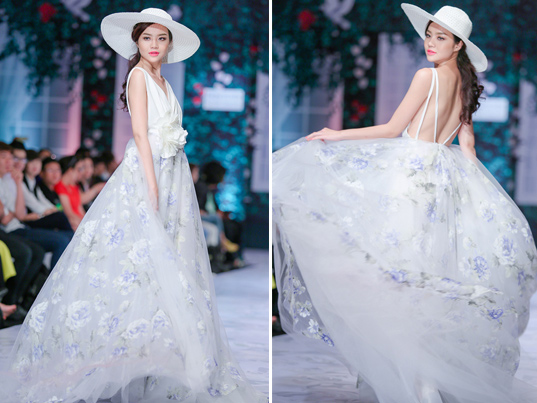Huy Khánh hôn vợ đắm đuối trên sàn catwalk - 9