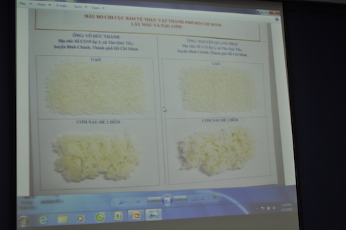 Com trang chuyen sang mau do - Đại lý gạo yêu cầu xin lỗi