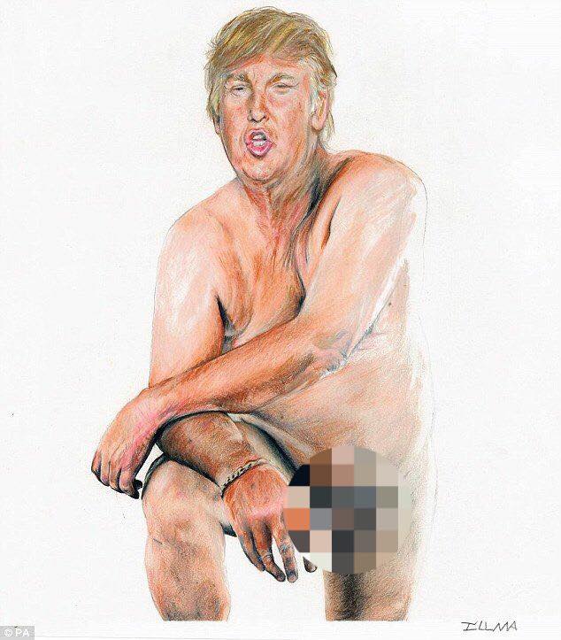 Anh: Trưng bày tranh khỏa thân của tỉ phú Donald Trump - 1