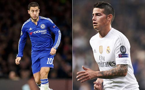 “Bom tấn” của Real-Chelsea: Hazard và James đổi chỗ - 1
