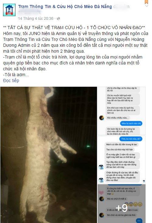 Trạm cứu hộ chó mèo Đà Nẵng: Người bị tố cáo lên tiếng - 1