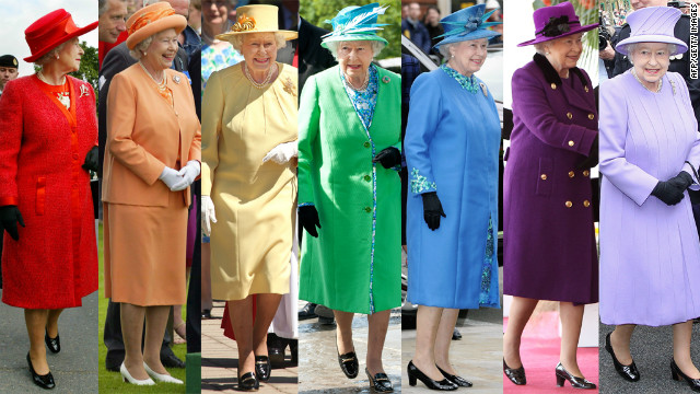 Nữ hoàng Anh thích diện 7 sắc cầu vồng - 1