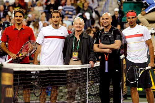 Video kinh điển: Federer-Sampras đấu Agassi-Nadal - 1