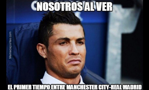 Ảnh chế Man City - Real: Ronaldo mặt nhăn nhó - 1