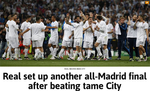 Báo chí Anh chê Man City, hân hoan với Real - 1