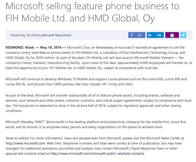 Nhà máy lắp ráp điện thoại Microsoft tại Việt Nam đổi chủ - 1