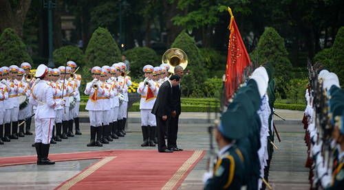 Toàn cảnh lễ đón Tổng thống Obama tại Phủ Chủ tịch - 7