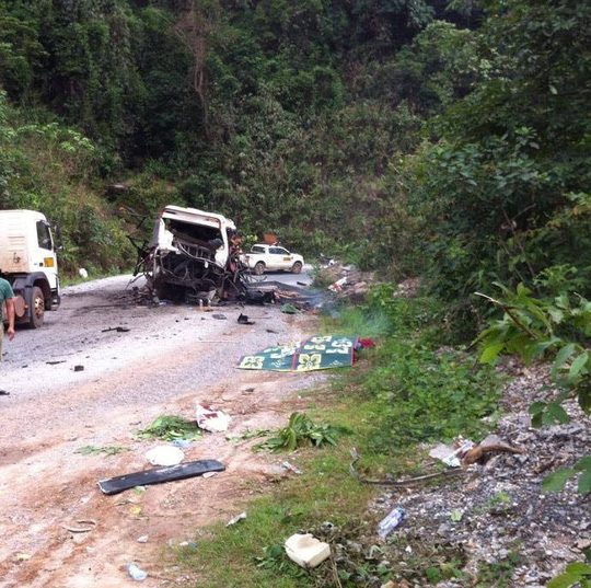 Tai nạn xe khách ở Lào : Xác định danh tính 9 nạn nhân thiệt mạng