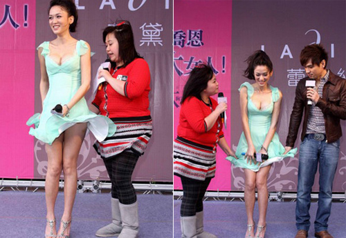 Những pha tốc váy khiến sao châu Á khó xử - 7