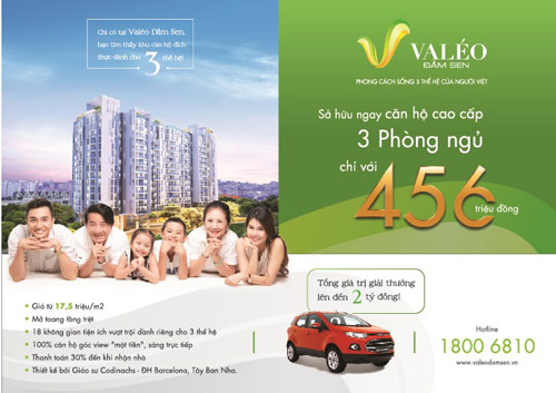Sở hữu căn hộ cao cấp 3 thế hệ Valeo Đầm Sen với 456 triệu đồng - 3