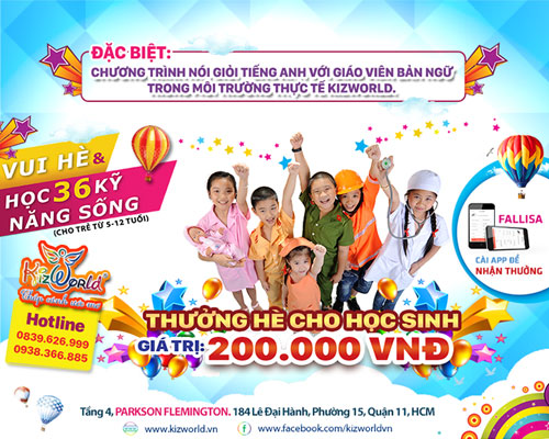 Kizworld - thưởng hè cho học sinh (3-14 tuổi) - 1