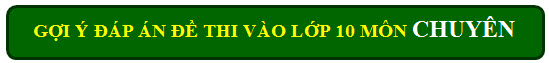 Gợi ý đáp án đề thi vào lớp 10 môn chuyên TP Hồ Chí Minh năm 2016 - 2