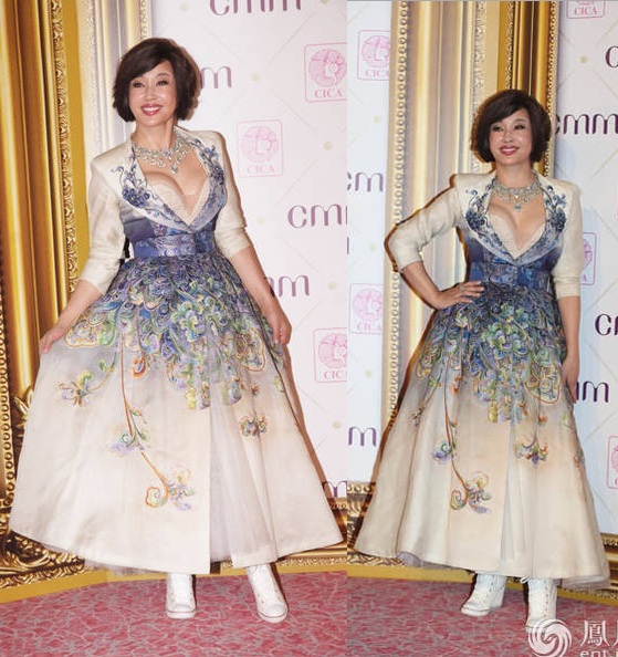 Lưu Hiểu Khánh ăn mặc quá táo bạo ở tuổi 65 - 3