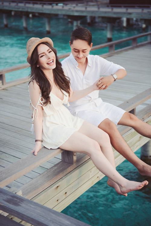 Ảnh cưới lãng mạn tại Maldives của “hot girl dao kéo” - 7