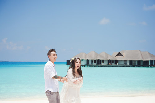 Ảnh cưới lãng mạn tại Maldives của “hot girl dao kéo” - 9