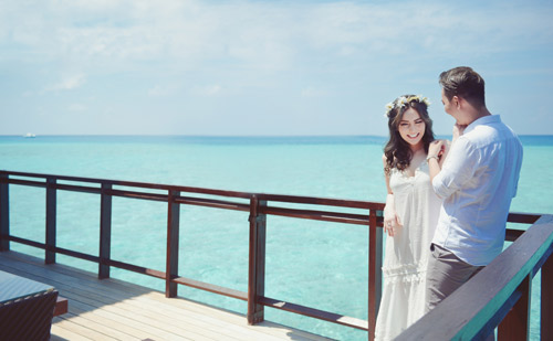 Ảnh cưới lãng mạn tại Maldives của “hot girl dao kéo” - 8