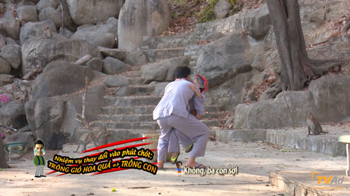 Các bé òa khóc vì bị khỉ tấn công trong "Bố ơi mình đi đâu thế" - 4