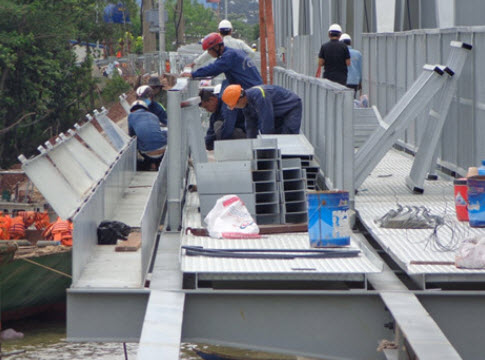 Chùm ảnh: Gấp rút hoàn thiện cầu Ghềnh mới - 7