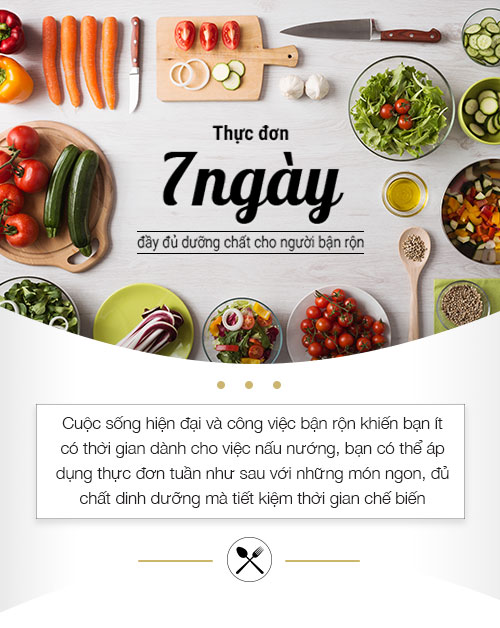Thực đơn 7 ngày đầy đủ dưỡng chất cho người bận rộn - 1