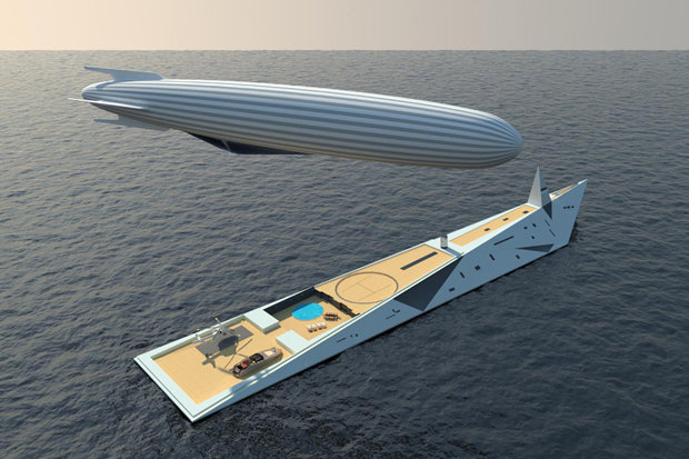 Thiết kế siêu du thuyền kết hợp khinh khí cầu đẹp mê hoặc - 1