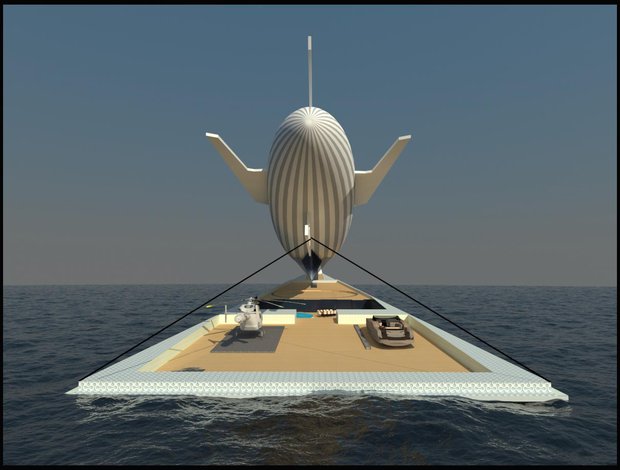 Thiết kế siêu du thuyền kết hợp khinh khí cầu đẹp mê hoặc - 3