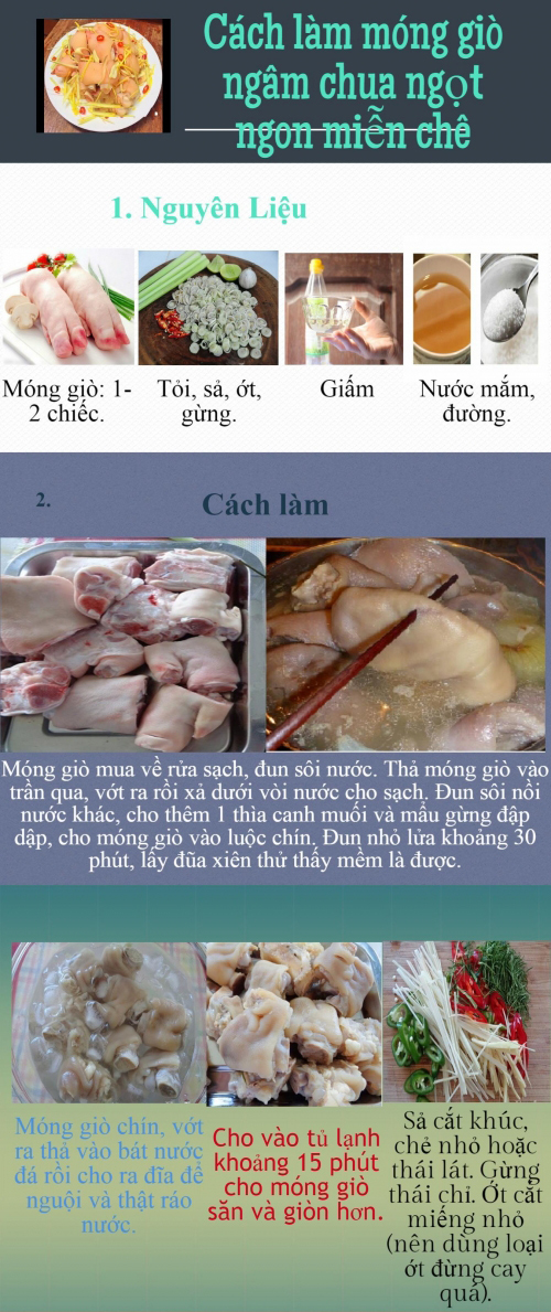 Cách làm móng giò ngâm chua ngọt ngon miễn chê - 1