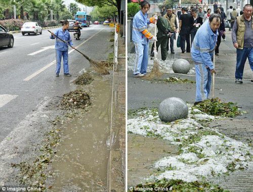 Mưa đá to khủng khiếp ở Trung Quốc - 6