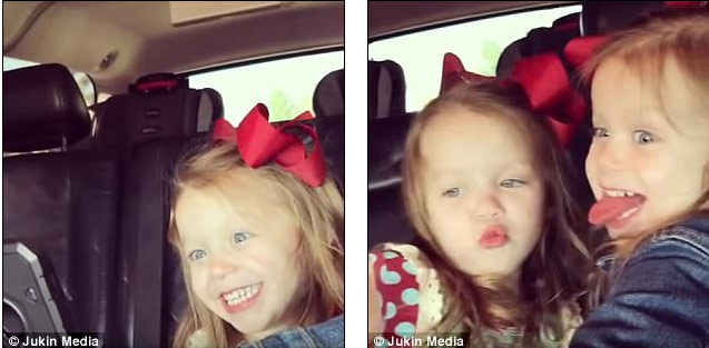 Clip hai bé gái giả vờ chụp ảnh "tự sướng" gây sốt mạng - 2