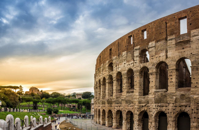 Đấu trường La Mã ở thành phố Rome, Italia.