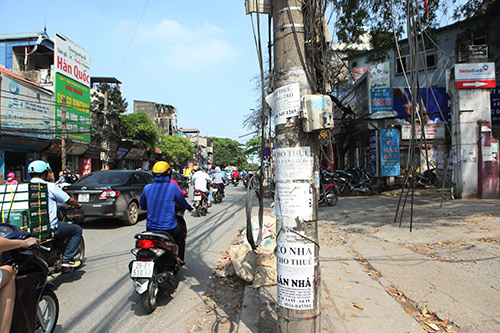 Biển quảng cáo, tờ rơi… bủa vây cây xanh, cột điện - 9
