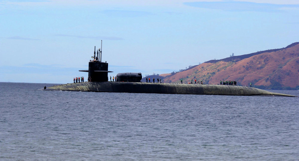 Tàu ngầm hạt nhân Mỹ đến gần Triều Tiên cùng tàu sân bay - 1